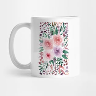 Colorful watercolor flowers Mug